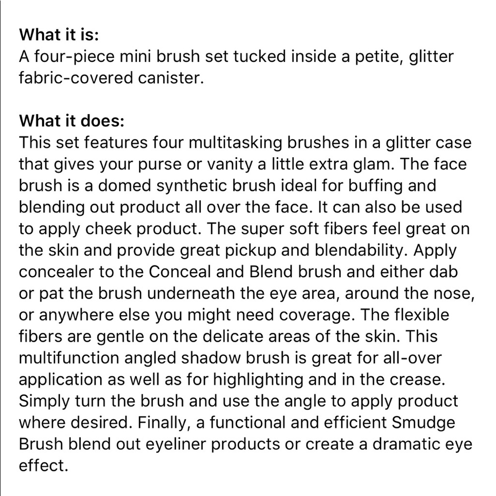 ๐ Sephora Give Me Some Glitter Mini Brush Set ๐ - Picture 4 of 7